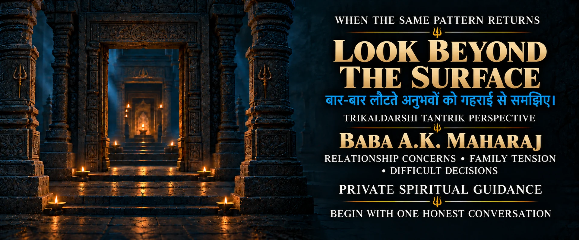 Spiritual guidance from Baba A.K. Maharaj for relationship concerns, family tension and difficult decisions.