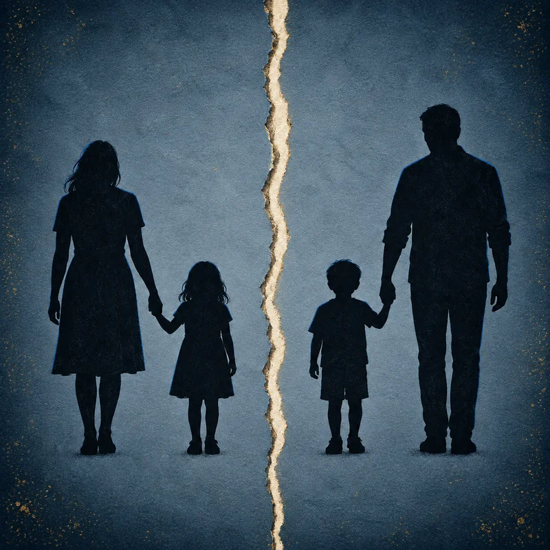 Parents and children separated by a divide